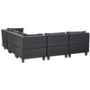 Beliani 5 vietų modulinė kampinė sofa UNSTAD kairinė, juoda