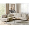 Beliani Modulinė 5 vietų kampinė sofa UNSTAD kairinė, šviesiai smėlio spalvos