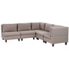 Beliani Modulinė 5 vietų kampinė sofa UNSTAD Kairinė ruda