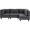 Sofa Beliani Modulinis 4 vietų kampas UNSTAD kairinis tamsiai pilkas