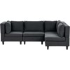 Beliani Modulinė sofa UNSTAD 4 asmenims, kairinė, juoda