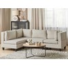 Beliani 4 vietų modulinė sofa UNSTAD Dešininė Šviesiai smėlio spalvos