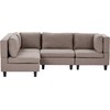 Beliani 4 vietų modulinė sofa UNSTAD Dešininė Ruda