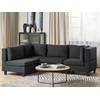 Beliani Modulinė 4 vietų kampinė sofa UNSTAD Dešininė Juoda