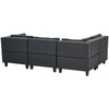 Beliani Modulinė 4 vietų kampinė sofa UNSTAD Dešininė Juoda
