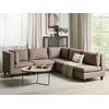 Beliani Modulinė 5 vietų sofa UNSTAD Dešininė Ruda