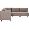 Beliani Modulinė 5 vietų sofa UNSTAD Dešininė Ruda