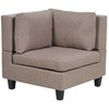 Beliani 5 vietų modulinė sofa UNSTAD, dešininė, ruda, su otomanu
