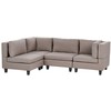 Beliani 4 vietų modulinė sofa UNSTAD Dešininė Ruda