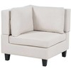 Beliani 5 vietų modulinė kampinė sofa UNSTAD Dešininė Šviesiai smėlio spalvos su otomanu
