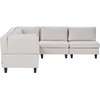 Beliani Penkių vietų modulinė kampinė sofa UNSTAD Dešininė Šviesiai smėlio spalvos