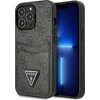 Dėklas GUESS GUHCP13LP4TPK IPHONE 13 PRO / 13 6.1 "Juodas / Juodas HARDCASE 4G TRIANGLE CARDSLOT LOGO