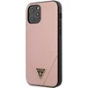 Guess Saffiano V – dėklas, skirtas iPhone 12 / iPhone 12 Pro, rožinis