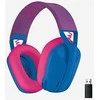 Žaidimų ausinės Logitech G435 Lightspeed, mėlynos/rožinės spalvos