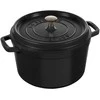 Zwilling STAUB Apvalus aukštas ketaus puodas LA COCOTTE 4,8 l, juodas