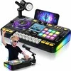 DJ Mixer su mikrofonu – vaikų DJ pultas su pianino klaviatūra, Bluetooth ir DJ turntable muzikos žaislas