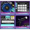 DJ Mixer su mikrofonu – vaikų DJ pultas su pianino klaviatūra, Bluetooth ir DJ turntable muzikos žaislas