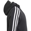 Adidas Essentials 3S Jaunimo džemperis su gobtuvu ir užtrauktuku GQ8356