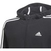 Adidas Essentials 3S Jaunimo džemperis su gobtuvu ir užtrauktuku GQ8356