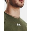 Vyriški „Under Armour Rival“ flisiniai marškinėliai, chaki spalvos, 1379755 390