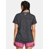 Marškinėliai treningowa damska Under Armour UA Tech Twist SS - juodas/baltas dydis: xs