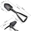 Sulankstomas turistinis kastuvas Meteor, 46 cm, juodas