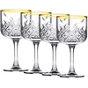 Vyno taurės Timeless Gold Rim Pasabahce 500ml/4vnt.