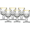 6 Timeless Gold degtinės taurių rinkinys su koteliu, 60 ml, PASABAHCE