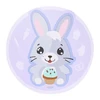 Betty and Bunny stalo kilimėlis 35 x 35,5 cm violetinis AMBITION JUNIOR