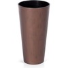 Prosperplast Lauko plastikinis vazonas TUBUS SLIM CORTEN, su įdėklu, vario sp., 40 x 76 cm
