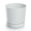 Prosperplast Dekoratyvinis gėlių vazonas Tubo P Ø17.8cm H17.5cm plastikinis/baltas