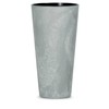Prosperplast Lauko plastikinis vazonas TUBUS SLIM BETON, su įdėklu, pilkos sp., 25 x 48 cm