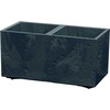 Prosperplast Plastikinis vazonas SIERRA, kvadratinis, su ratukais, antracito sp., 29 x 58 x 29 cm