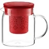 Subtele ąsotis su užpilu ir dangteliu 800 ml raudona AMBITION