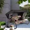 Sodo sūpynės su tinkleliu nuo uodų Venezia Lux Juodas Edition G052-23IB PATIO