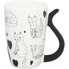 Puodelis Juodas Cat Ambition 370ml baltas