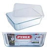 Pyrex Cook & Freeze stačiakampis stiklinis indas su dangčiu, 4 l, 27x22x9 cm