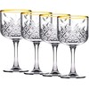 Vyno taurės Timeless Gold Rim Pasabahce 500ml/4vnt.