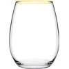 Stiklinės Amber Gold Rim Pasabahce 570ml/6vnt.