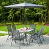Lauko baldų komplektas PATIO Bordo, antracito