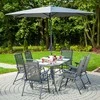 Lauko baldų komplektas PATIO Bordo, antracito