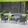 Lauko baldų komplektas PATIO Edwige, juodas