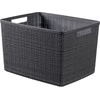 Daiktadėžė CURVER JUTE, 20 l, pilka, 36×28×23 cm
