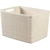 Daiktadėžė CURVER JUTE, 20 l, kreminė, 36×28×23 cm