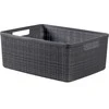 Daiktadėžė CURVER JUTE, 12 l, pilka, 36×28×15 cm