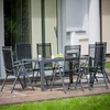 Lauko baldų komplektas Conrad antracitinis PATIO sodo stalas