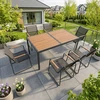Lauko baldų komplektas Harlem antracito spalvos PATIO sodo baldų komplektas su stalu