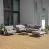 Lauko baldų komplektas Sodo baldų komplektas 6 asmenims Pyrite D042-04DW PATIO