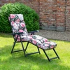 Lena Lounger Juodas Edition A101-23PB PATIO sodo šezlongas su atrama kojoms