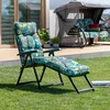 Lena Lounger Juodas Edition G058-02PB PATIO sodo šezlongas su atrama kojoms